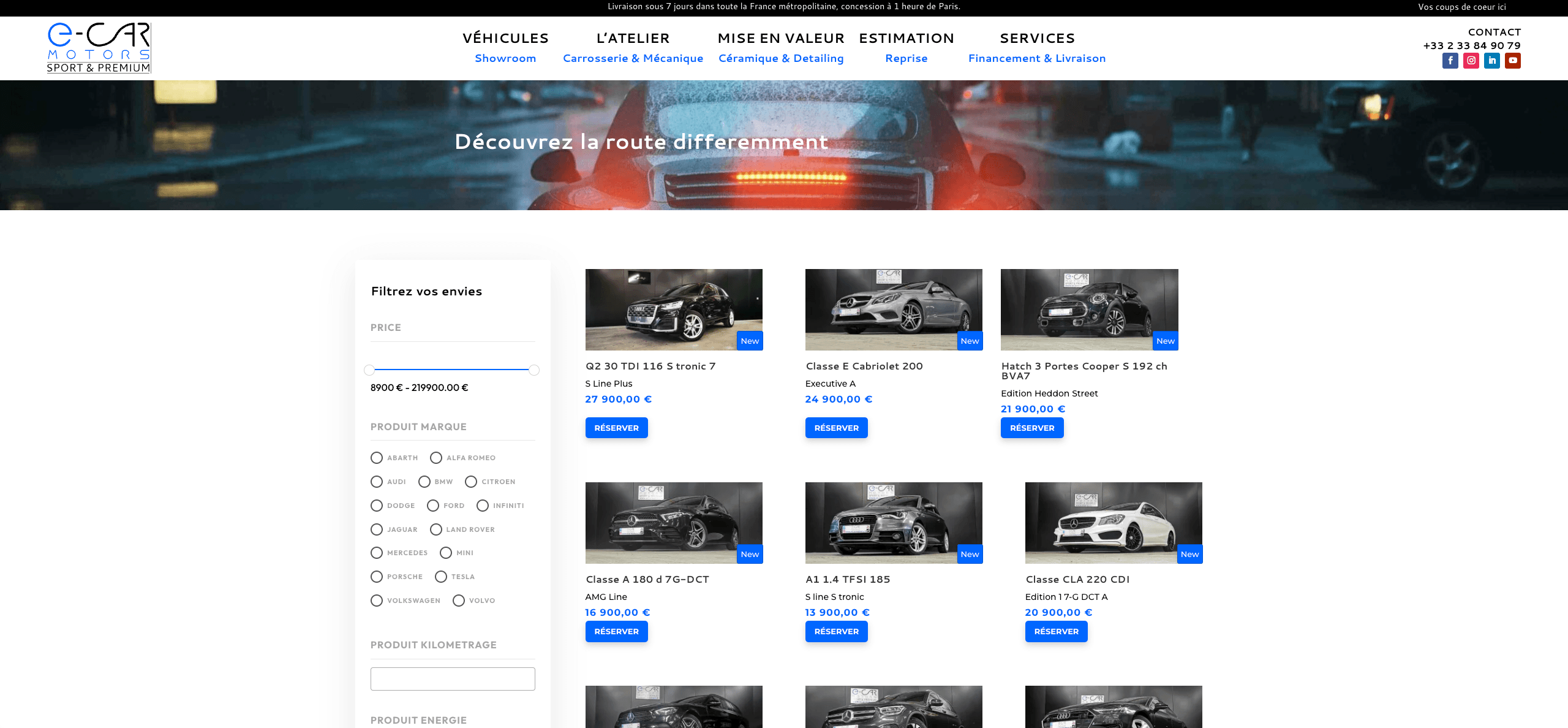 capture d'écran - ecarmotors