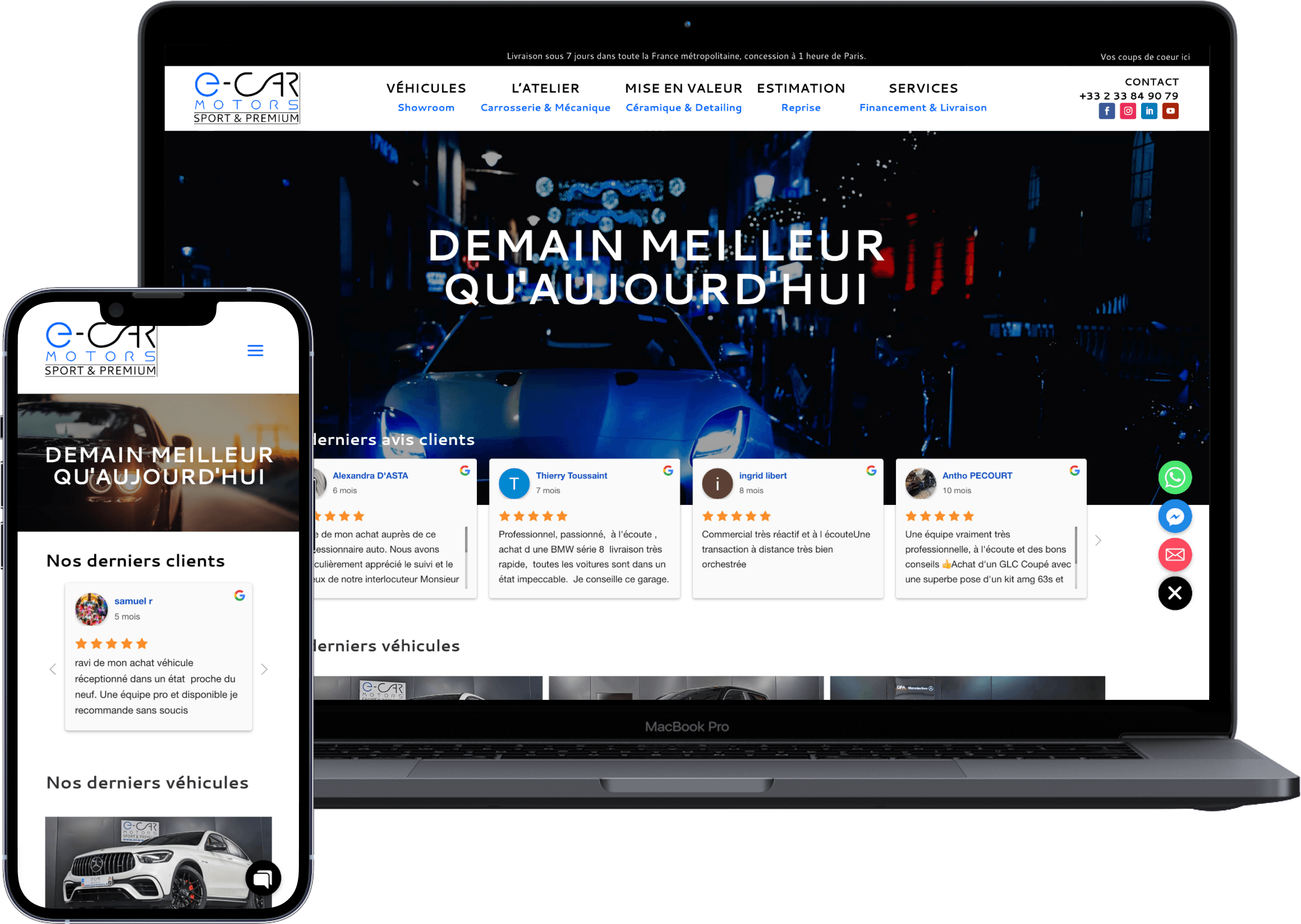 Aperçu du projet Ecarmotors