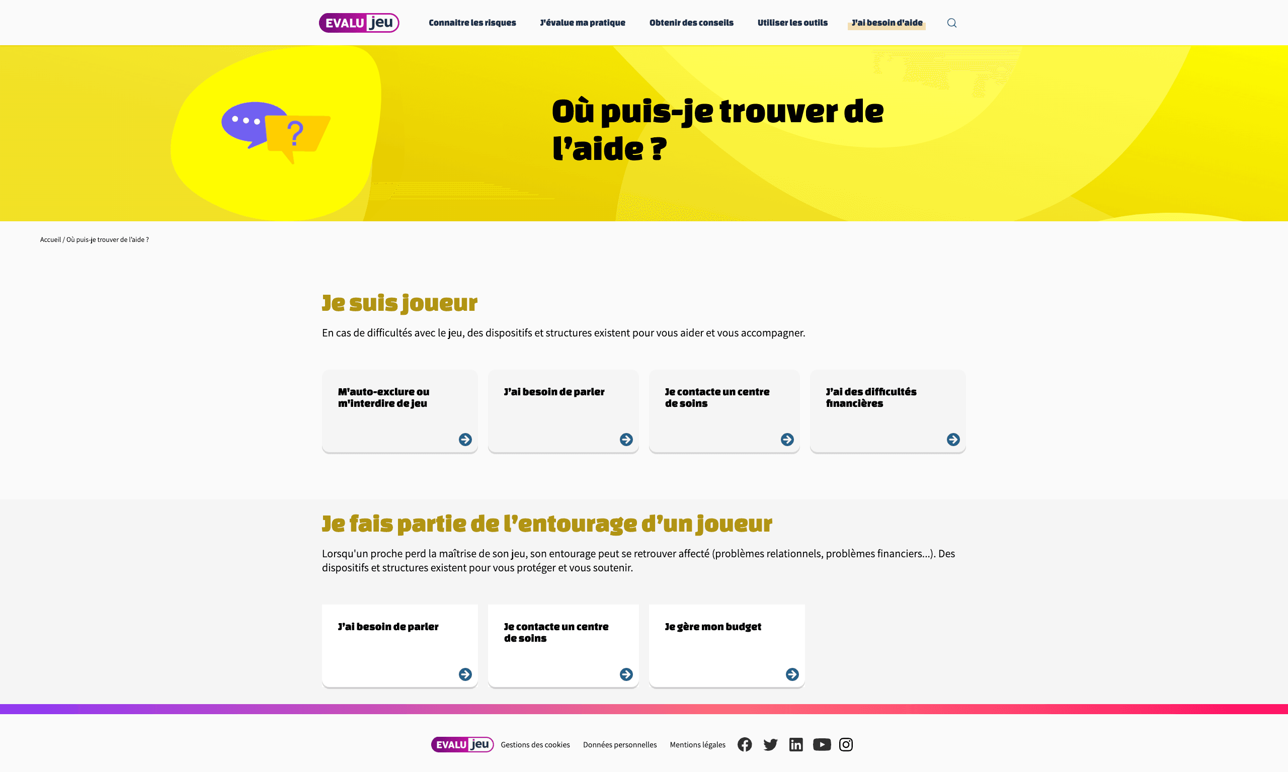 Maquette du projet Evalujeu