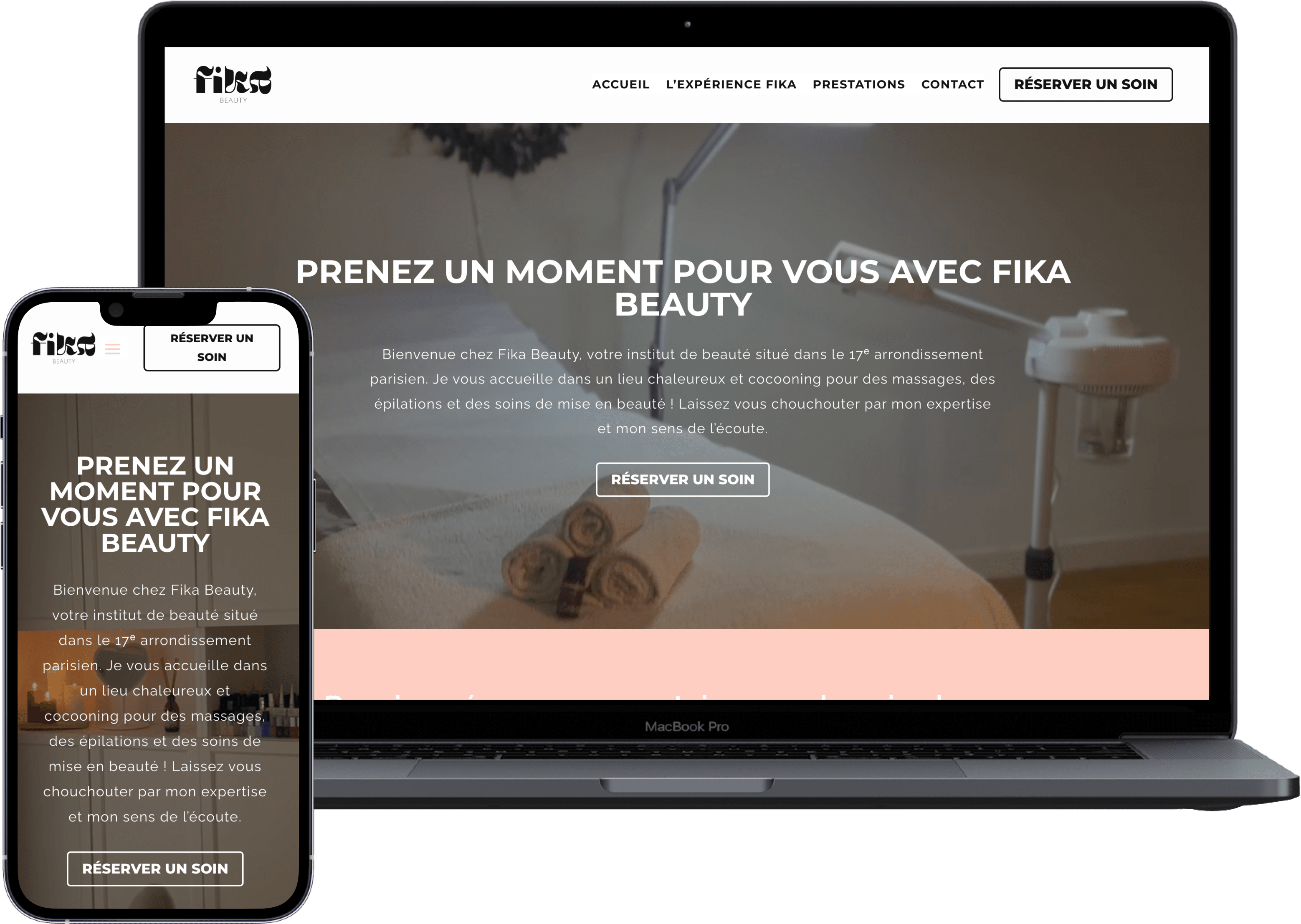 Aperçu du projet Fika Beauty